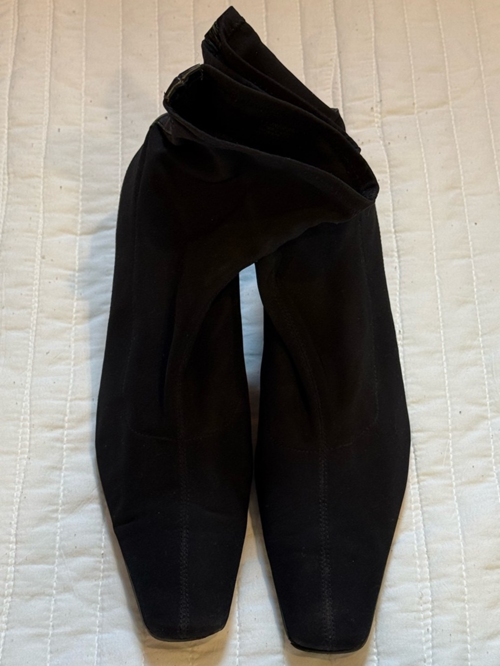 Circa Joan & David Black Stretch Ankle Bootie Heels Size 8 - Picture 2 of 6